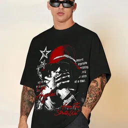 JUMPCUTS Men Printed Extended Sleeves T-shirt-image-63