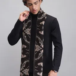 Monte Carlo Men Merino WoolSelf Design Mufflers-49