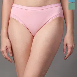 LEOPAX Pack Of 3 Bikini Briefs LEO_Wnm_Bkni_Grn_LBlu_BPnk_D1_S-17