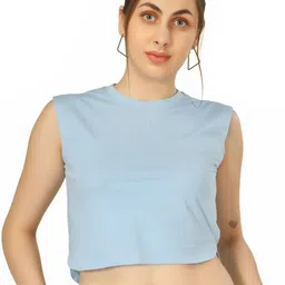 BLUEFICUS Women Cotton Tank Crop Top-image-14