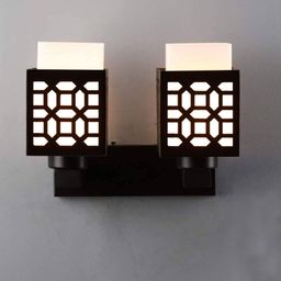 Gojeeva Black Wood Square Shaped Wall Lamp-picture-19