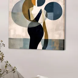 Art Street Grey & Blue Abstract Printed Canvas Wall Art-11