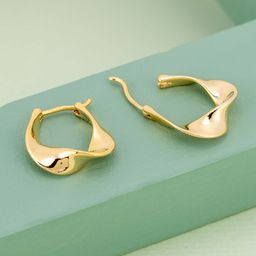 Kushal's Fashion Jewellery Gold-Plated Contemporary Hoop Earrings-23