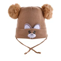 SHOP FRENZY Unisex Kids Printed Woollen Beanie-8
