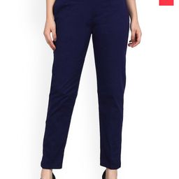 MIXFIT Women Cotton Pack Of 2 Mid-Rise Regular Fit Trousers-picture-19