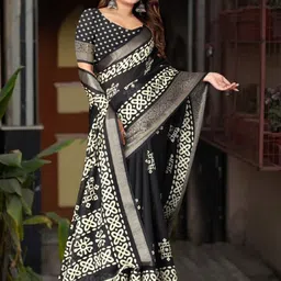 J 6 DESIGNER Batik Printed Saree-picture-7