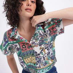 glitchez Dream Drift Printed Crop Shirt-picture-5