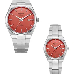 Alexandre Christie Unisex Set Of 2 Dial & Stainless Steel Analogue Watch 8697MDLDSSOR-image-35