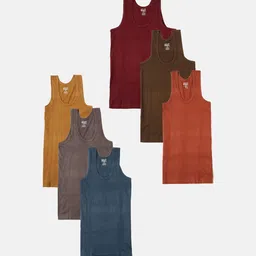 Lux Cozi Infant Boys Pack Of 6 Assorted Basic Innerwear Vests LUX_COZI_BOYZ_RN_AST_6PC-image-25