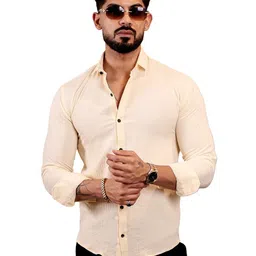 VORTEX Spread Collar Cotton Slim Fit Shirt-picture-7