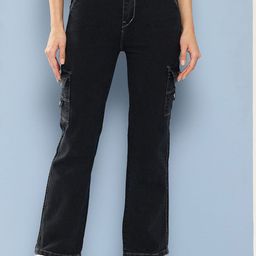 Aarika Girls Comfort Tapered Fit Mid-Rise Cargo Styles Stretchable Jeans-image-68