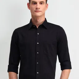 Arrow Men Manhattan Spread Collar Textured Cotton Slim Fit Formal Shirt-picture-6