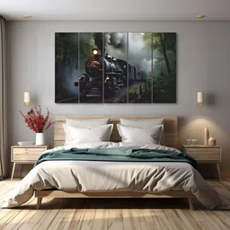 The Castle Decor Black 5 Piece Wood Other Wall Paintings-image-25