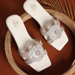 Sole Saga Women Embellished Open Toe Flats-83