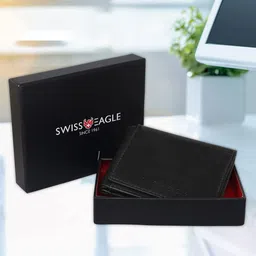 Swiss Eagle Men Textured Leather Envelope-image-53