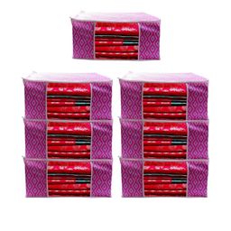 AMAK INC Pink Fabric Multi-Utility Wardrobe Organisers-picture-32
