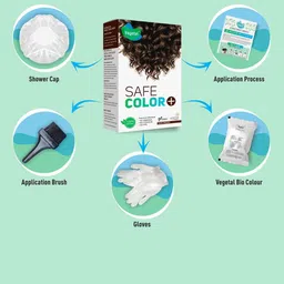 Vegetal Set Of 2 Safe Color + Hair Coloring Treatment - 50 g Each - Dark Brown image 4