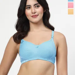 LILY Women Pack Of 3 Bralette Bra Full Coverage-4