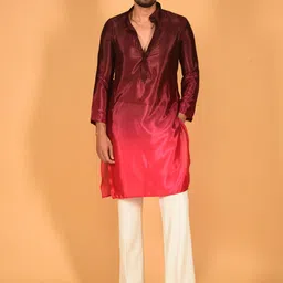 Laalzari Men Ombre Dyed Straight Kurta with Trouser-56