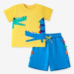YK Infant Boys Printed Round Neck Short Sleeves T-shirt With Shorts-picture-18