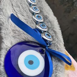 BLUE BEADS Evil Eye Wall & Door Hanging.-picture-42