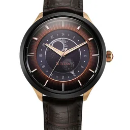 Titan Men Dial & Leather Bracelet Style Straps Analogue Watch 10028KL02-11
