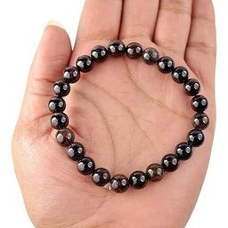 VIBESLE Unisex Red Garnet Stone Elasticated Bracelet-26