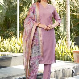 SANJANA SILK Women Floral Regular Thread Work Kurta with Trousers & With Dupatta-picture-6