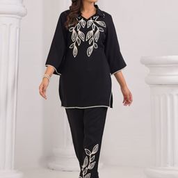 AUTUMN LANE Embroidered Pure Cotton Top & Trousers Co-Ords-image-19