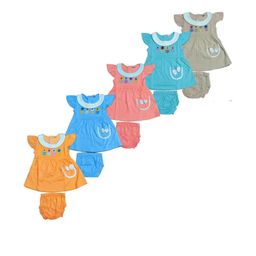 SK NAREN Girls Multicolored Pack Of 5 Tunics With Shorts Clothing Set-picture-14