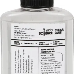 yucky science Slime and Craft Clear Glue (Pack of 3, 100 ml Each Bottle ). Age 3 years and above image 4