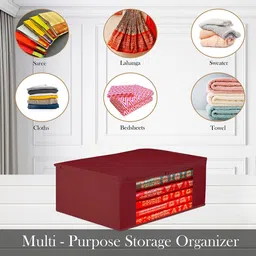 Kuber Industries Maroon Set of 3 Regular Multi-Utility Organisers image 5