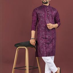 Leipzig Fashion Men Viscose Rayon Kurtas-image-84