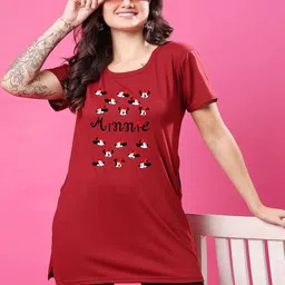 CORSICA Women Minnie Mouse Cotton Printed Regular Fit T-shirt-picture-41