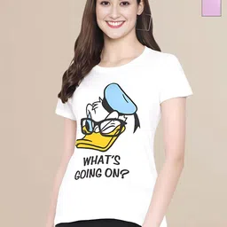 Mast & Harbour Women Typography 2 Printed Applique T-shirt-image-63