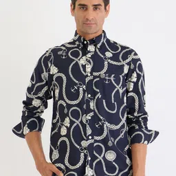 GANT Men Graphic Print Button Down Collar Full Sleeves Shirt-image-17