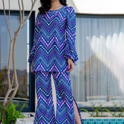 HOUSE OF JAMOTI Geomatric Digital Bloom Co-ord Set-image-30