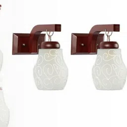 Somil Premium Designer Glass Wall / Night Lamp Elegant & Stylish Dcor Accent for Modern Interiors, color- White, Size:- 19 X 29 X 29.5 CM-image-58
