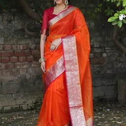 Panzora Solid ZariOrganza Kanjeevaram Saree-picture-53