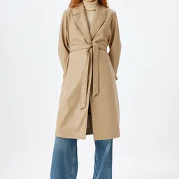 Koton Women Striped Longline Tailored Jacket-image-63