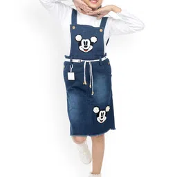 BAESD Girls Denim Slim Fit Dungarees With T-Shirt-picture-33