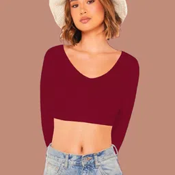 Dream Beauty FashionWomen Solid Crop Top-picture-48