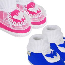 NESKA MODA Pink Cotton Booties-image-75