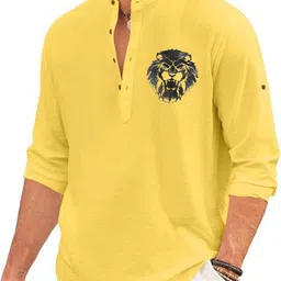 FINAXO FASHION Men Abstract Printed Daily Cotton Straight Kurta-picture-11