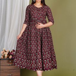 Moda Rapido Floral Print Fit & Flare Maxi Dress-image-100