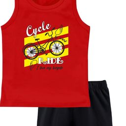 TRIANGLETEES Unisex Kids Printed T-shirt with Shorts-image-44