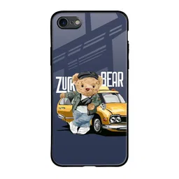 QRIOH Adventurous Bear Printed iPhone 7 Back Case-0