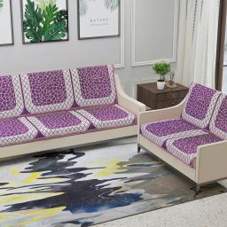 Velvet Abstract 3+2 Seater Sofa Cover-image-53