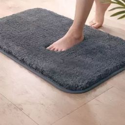 IVAZA Grey Microfibre 1400 GSM Bath Rugs-picture-16
