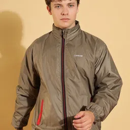 Dollar Men Mock Collar Solid Casual Bomber Jacket-image-22